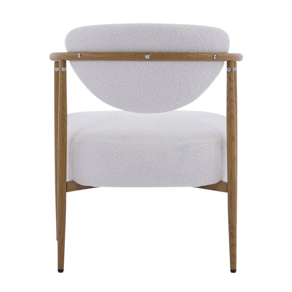 White Teddy Velvet Dining Room Chair With Foam Seat - Omega Lifestyles