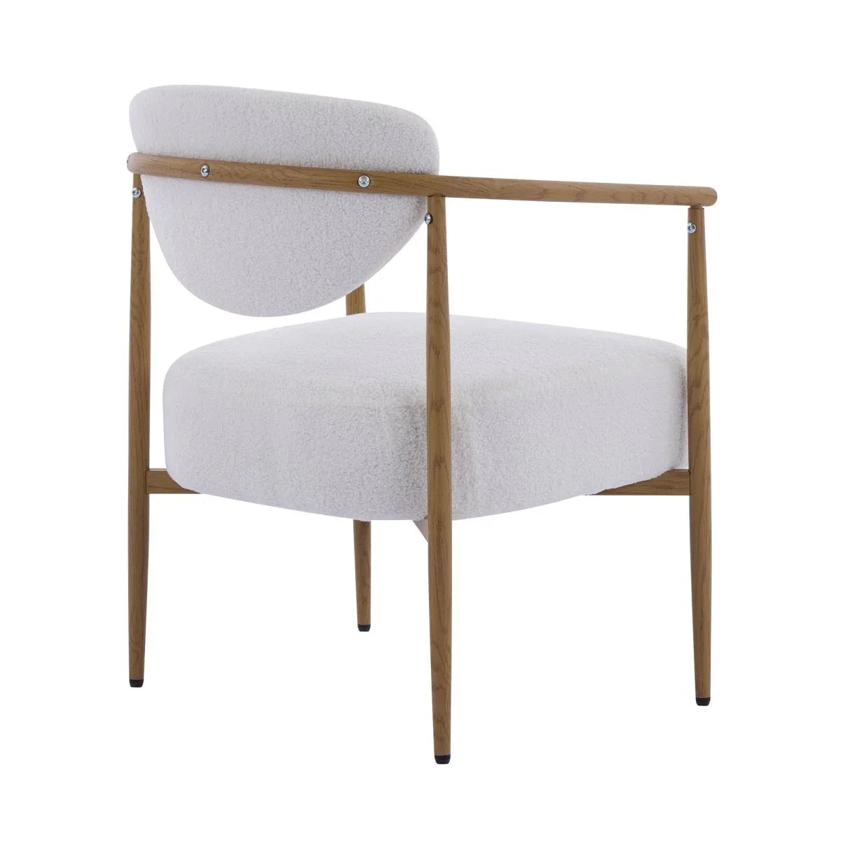 White Teddy Velvet Dining Room Chair With Foam Seat - Omega Lifestyles