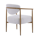 White Teddy Velvet Dining Room Chair With Foam Seat - Omega Lifestyles
