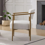 White Teddy Velvet Dining Room Chair With Foam Seat - Omega Lifestyles