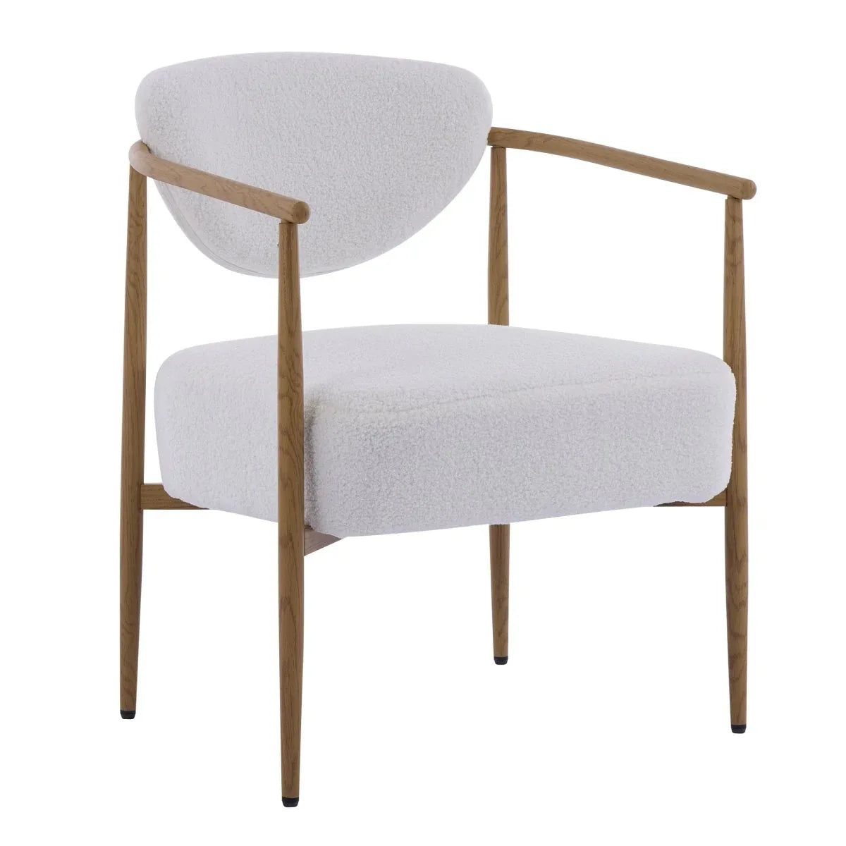 White Teddy Velvet Dining Room Chair With Foam Seat - Omega Lifestyles