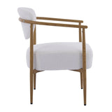 White Teddy Velvet Dining Room Chair With Foam Seat - Omega Lifestyles