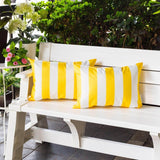 Yellow Weather Resistant Polyester Indoor Outdoor Pillow 14x20 - Restanew - Omega Lifestyles