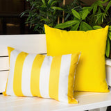 Yellow Weather Resistant Polyester Indoor Outdoor Pillow 14x20 - Restanew - Omega Lifestyles