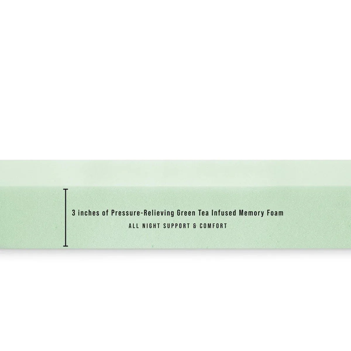 3-Inch Soft Green Tea Infused Memory Foam California King Mattress Topper - Omega Lifestyles