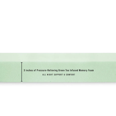 3-Inch Soft Green Tea Infused Memory Foam King Mattress Topper - Omega Lifestyles