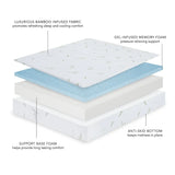 Medium 8-Inch Gel-Infused Bamboo Memory Foam Full Mattress - Omega Lifestyles
