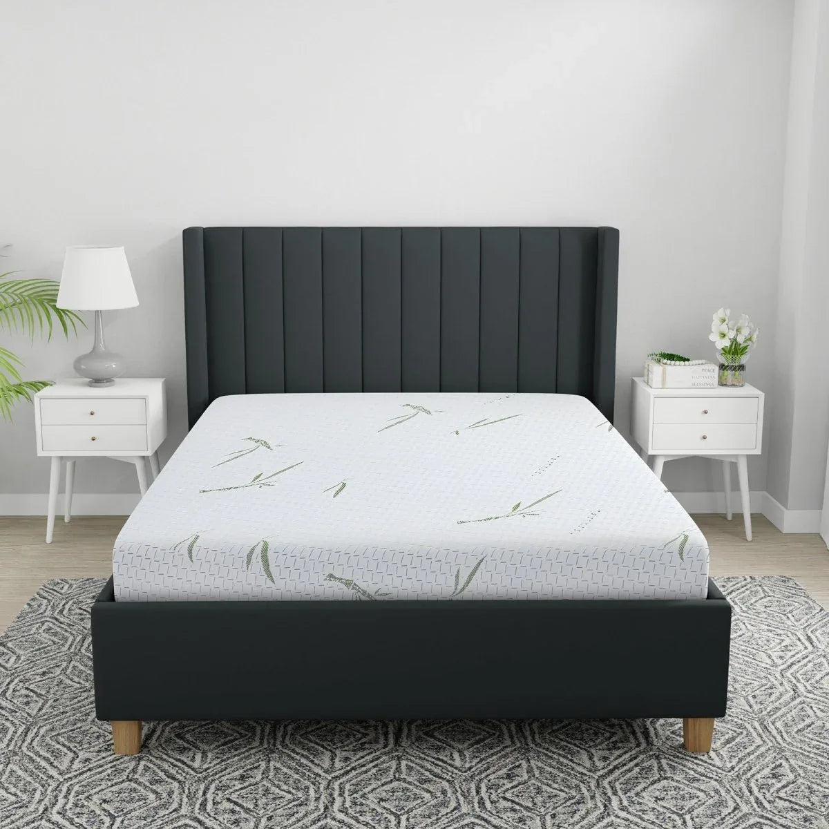 Medium 8-Inch Gel-Infused Bamboo Memory Foam Full Mattress - Omega Lifestyles
