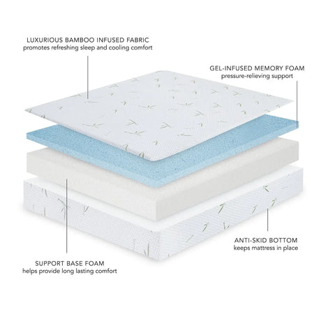 Medium 8-Inch Gel-Infused Memory Foam Queen Mattress - Omega Lifestyles