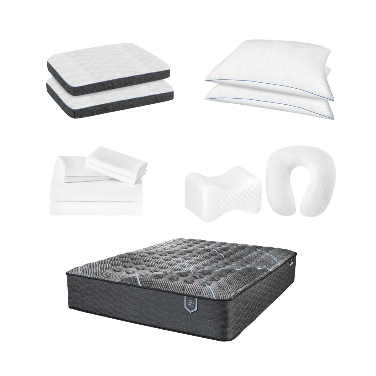 Medium Hybrid Euro Top Cooling King Mattress With Bedding Pack - Omega Lifestyles