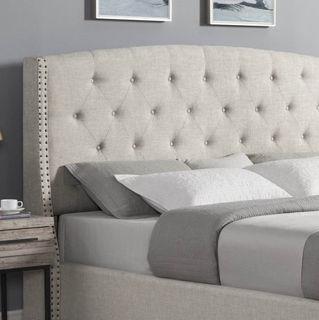 3-Piece Upholstered Tufted Wingback Bed Frame Set - Sleep Galleria
