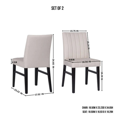 Set of 2 Wendell Contemporary Upholstered Dining Chairs - Omega Lifestyles
