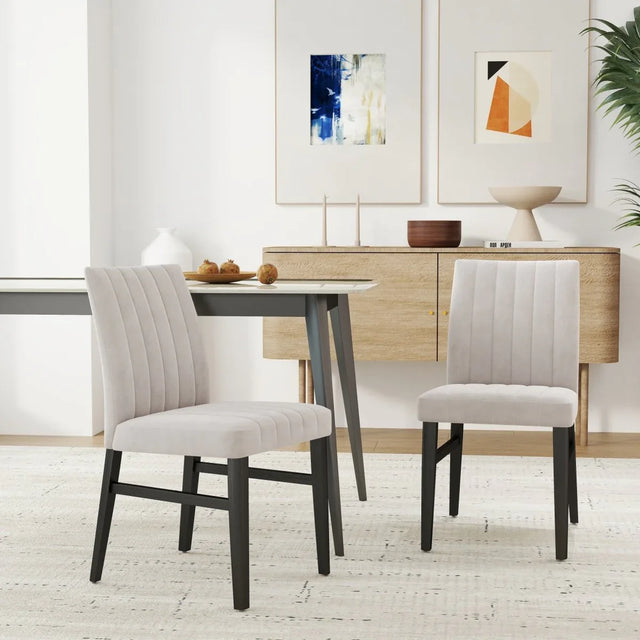 Set of 2 Wendell Contemporary Upholstered Dining Chairs - Omega Lifestyles