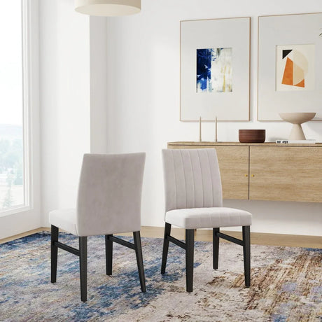 Set of 2 Wendell Contemporary Upholstered Dining Chairs - Omega Lifestyles