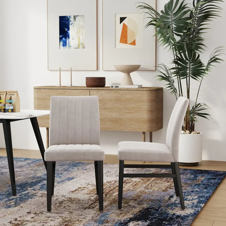 Set of 2 Wendell Contemporary Upholstered Dining Chairs - Omega Lifestyles