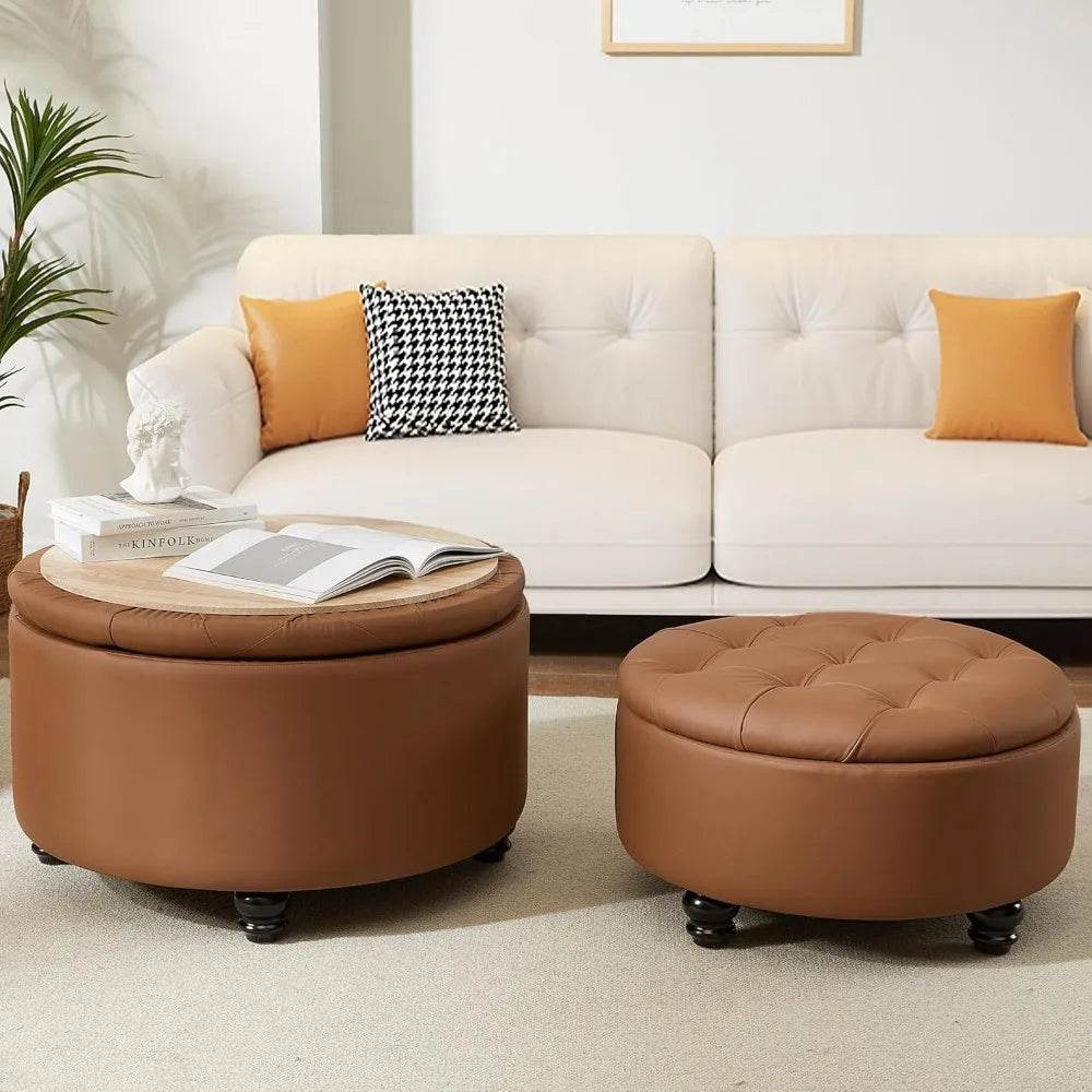 Storage Ottoman Coffee Table Set - Omega Lifestyles