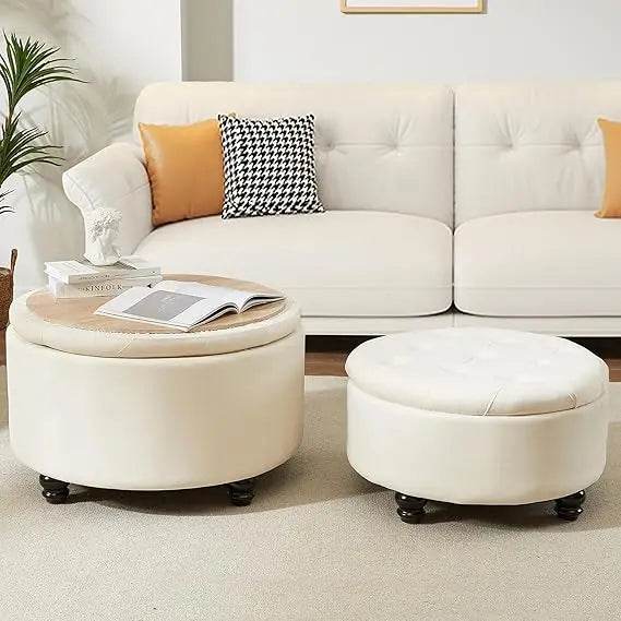 Storage Ottoman Coffee Table Set - Omega Lifestyles