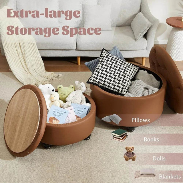 Storage Ottoman Coffee Table Set - Omega Lifestyles