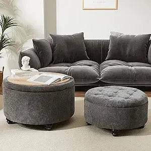 Storage Ottoman Coffee Table Set - Omega Lifestyles