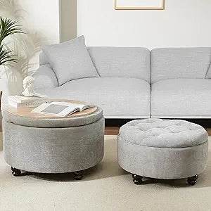Storage Ottoman Coffee Table Set - Omega Lifestyles