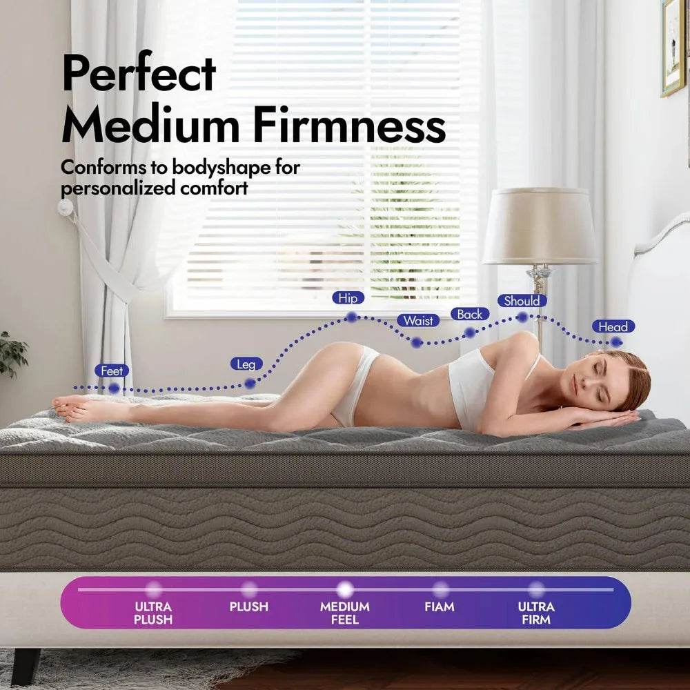 Hybrid Gel-Infused Memory Foam Mattress - Omega Lifestyles