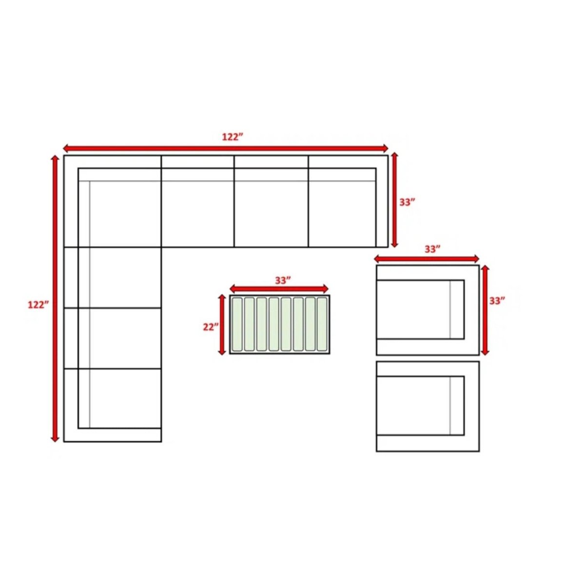 10 - Piece 8 - Person Outdoor Aluminum Wicker Seating Set With Cushions - Serenova - Omega Lifestyles