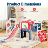 12-in-1 Toddler Indoor Outdoor Playset With Swing Slide - Omega Lifestyles