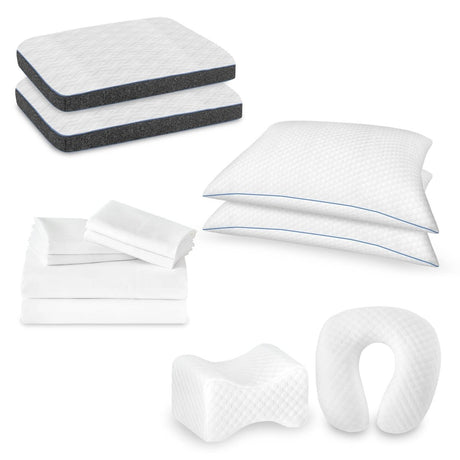 12-Piece Premium Comfort Cotton Linen Bedding Set - Sleep Galleria