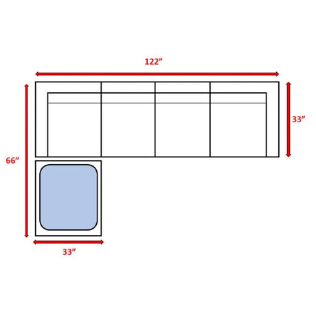 122 - Inch Handwoven HDPE Wicker Patio Sectional With Ottoman and Cushions - Serenova - Omega Lifestyles