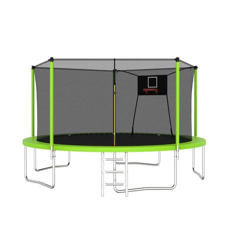 14-Inch Outdoor Safety Enclosure Net Trampoline - Omega Lifestyles