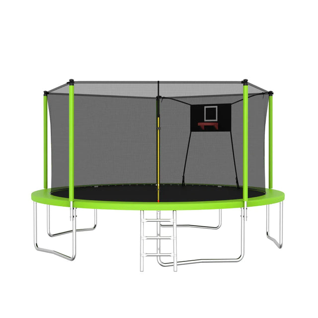 14-Inch Outdoor Safety Enclosure Net Trampoline - Omega Lifestyles