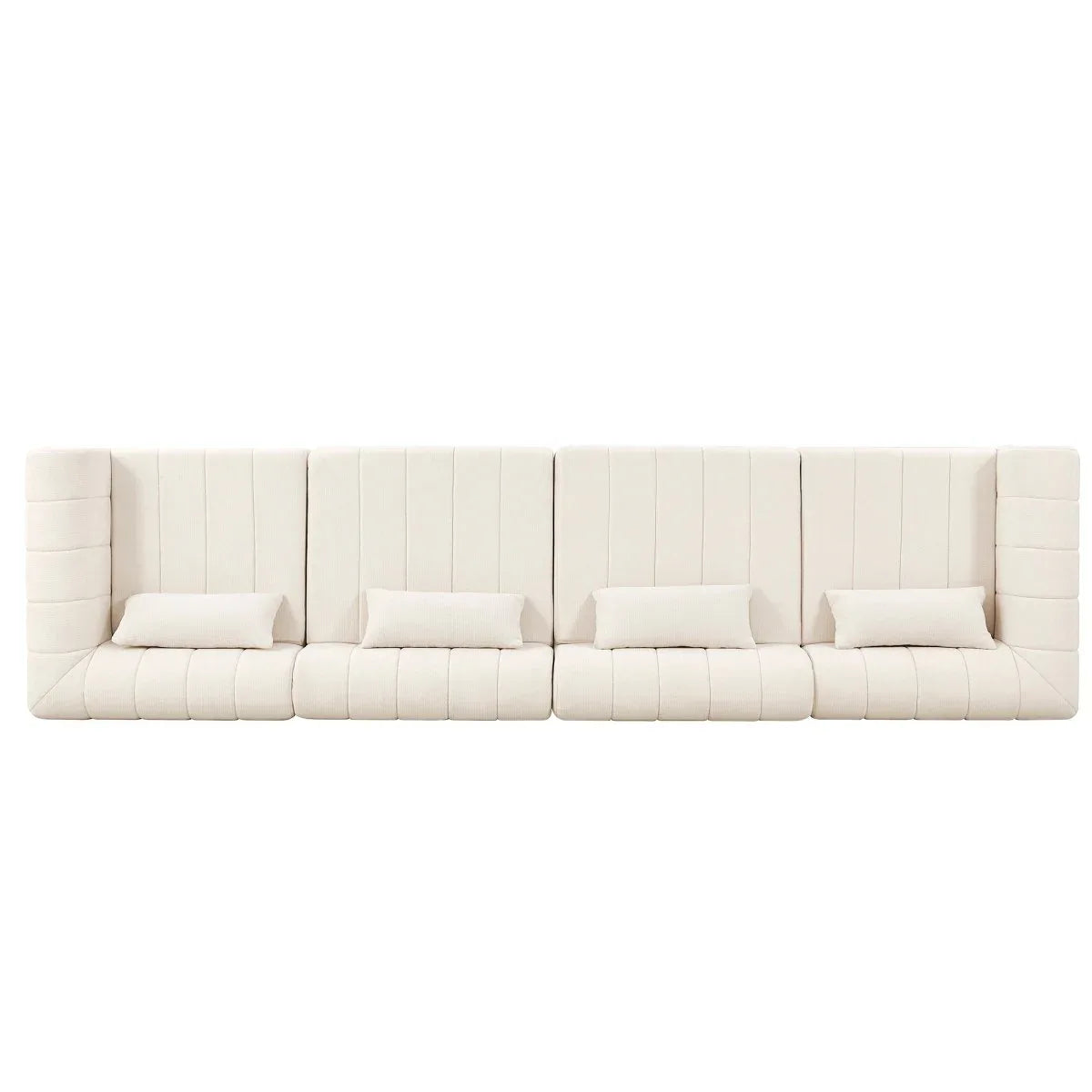 145-Inch 4-Seat Modular Foam Polyester Sectional Sofa - Omega Lifestyles