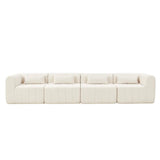 145-Inch 4-Seat Modular Foam Polyester Sectional Sofa - Omega Lifestyles