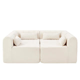 145-Inch 4-Seat Modular Foam Polyester Sectional Sofa - Omega Lifestyles