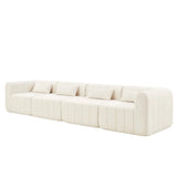 145-Inch 4-Seat Modular Foam Polyester Sectional Sofa - Omega Lifestyles