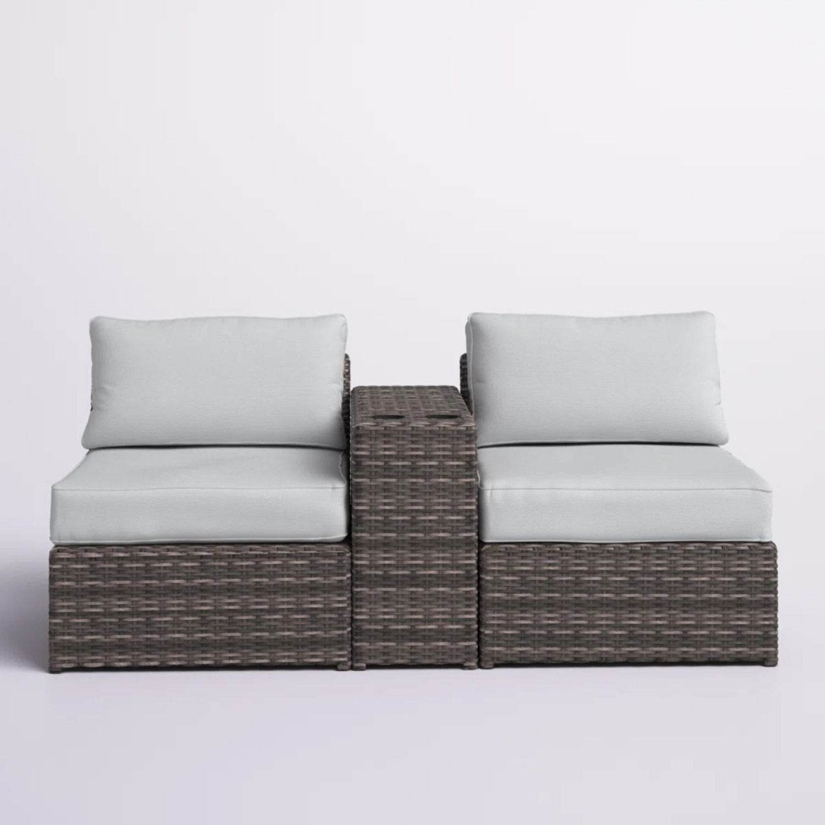 2 - Person Fully Assembled Rust - Resistant Wicker Seating Set - Serenova - Omega Lifestyles