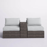 2 - Person Fully Assembled Rust - Resistant Wicker Seating Set - Serenova - Omega Lifestyles