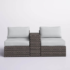 2-Person Fully Assembled Rust-Resistant Wicker Seating Set - Omega Lifestyles