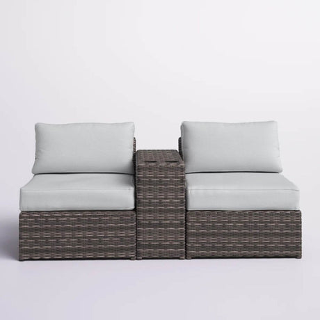 2 - Person Fully Assembled Rust - Resistant Wicker Seating Set - Serenova - Omega Lifestyles