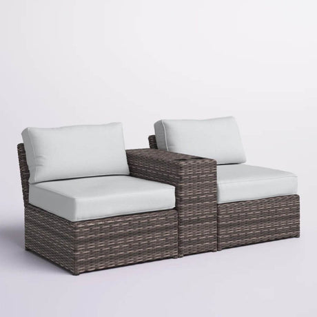 2 - Person Fully Assembled Rust - Resistant Wicker Seating Set - Serenova - Omega Lifestyles