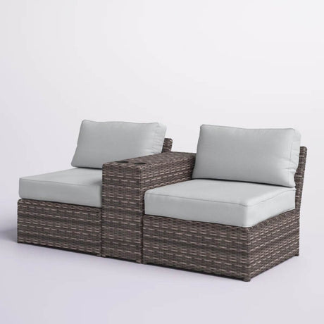 2 - Person Fully Assembled Rust - Resistant Wicker Seating Set - Serenova - Omega Lifestyles