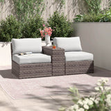 2 - Person Fully Assembled Rust - Resistant Wicker Seating Set - Serenova - Omega Lifestyles