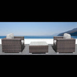 2 - Person Outdoor Rattan Wicker Seating Set With Cushions - Serenova - Omega Lifestyles