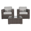 2 - Person Outdoor Rattan Wicker Seating Set With Cushions - Serenova - Omega Lifestyles
