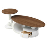 2-Piece Elegant MDF Metal Frame Coffee Table Set - Sleep Galleria