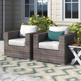 2 - Piece Outdoor Club Chair Set With Sunbrella Cushions - Serenova - Omega Lifestyles