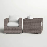 2 - Piece Outdoor Club Chair Set With Sunbrella Cushions - Serenova - Omega Lifestyles