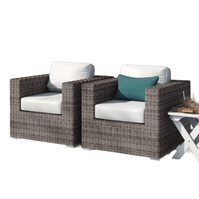 2 - Piece Outdoor Club Chair Set With Sunbrella Cushions - Serenova - Omega Lifestyles