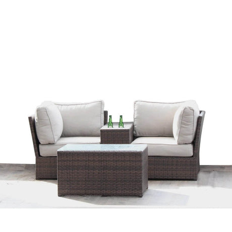 2 - Piece Outdoor Rattan Wicker Seating Set With Cushions - Serenova - Omega Lifestyles