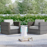 2 - Piece Outdoor Wicker Patio Club Chair Set With Cushions - Serenova - Omega Lifestyles